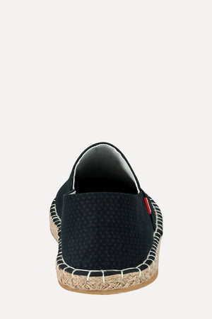 Men's Printed Black Canvas Espadrilles