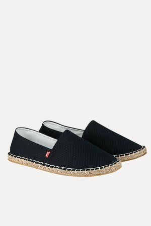 Men's Printed Black Canvas Espadrilles