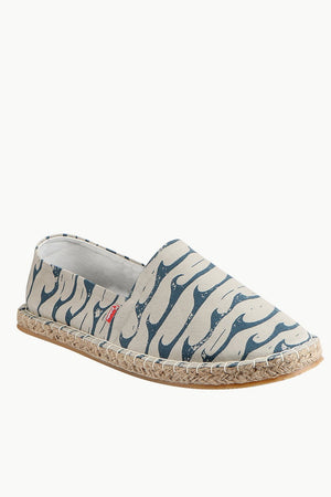 Men's Sea Print Beige Espadrilles