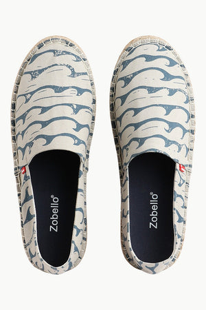 Men's Sea Print Beige Espadrilles