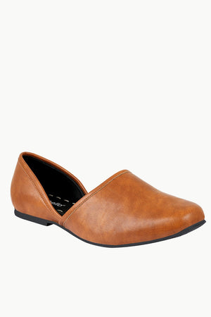 Mens Solid Brown Juttis