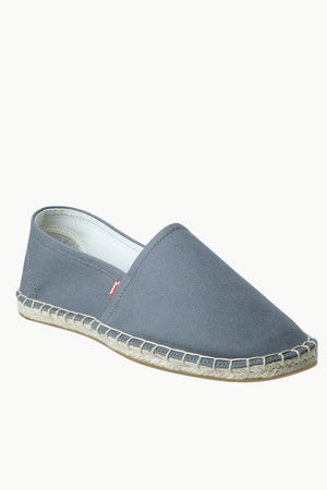 Men's Stone Grey Canvas Basque Espadrilles