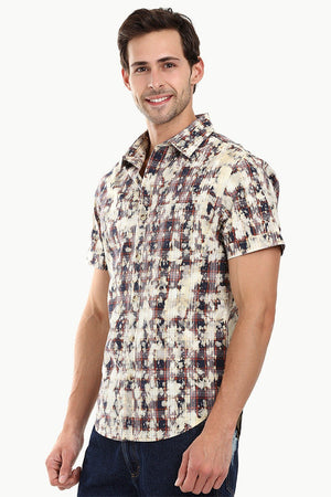 Men's Western Dyed Check Shirt