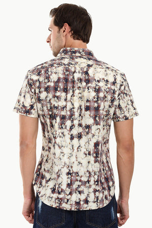 Men's Western Dyed Check Shirt