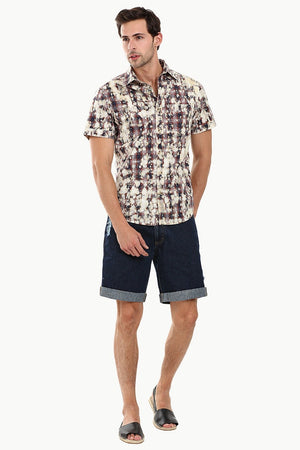 Men's Western Dyed Check Shirt