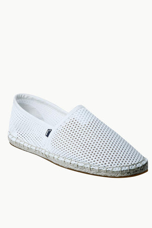 Men's White Mesh Basque Espadrilles