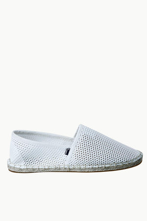 Men's White Mesh Basque Espadrilles