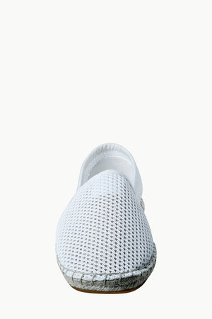 Men's White Mesh Basque Espadrilles
