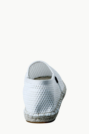 Men's White Mesh Basque Espadrilles
