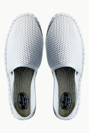 Men's White Mesh Basque Espadrilles
