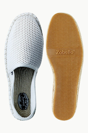 Men's White Mesh Basque Espadrilles