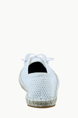 Men's White Mesh Lace-Up Basque Espadrilles