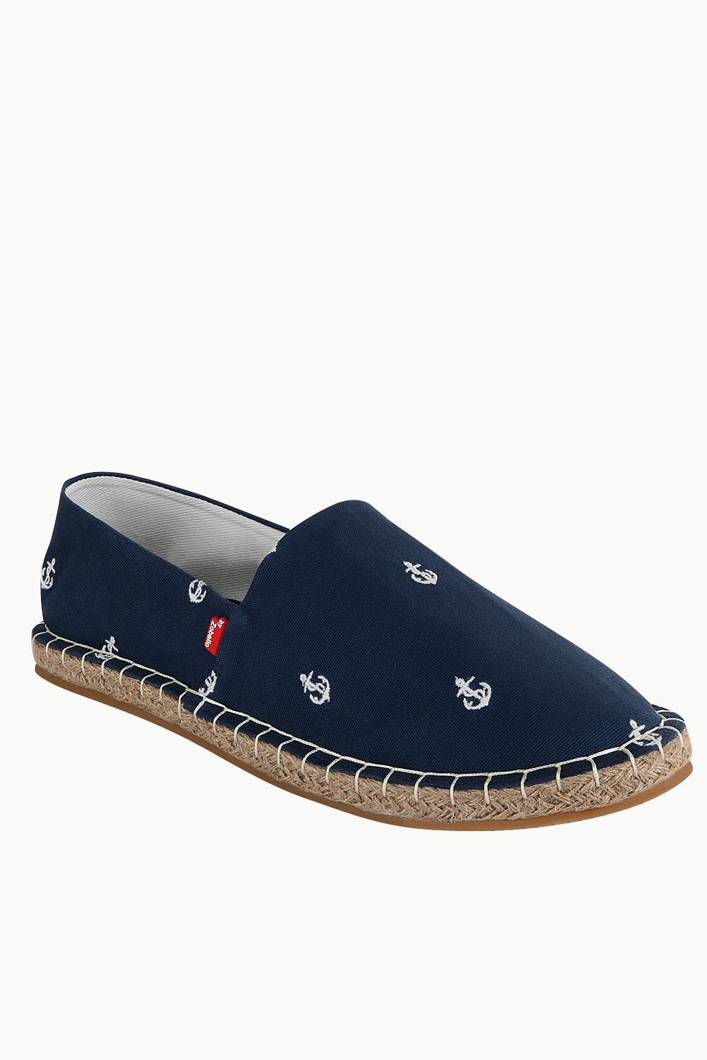 Mens Anchor Embroidered Espadrilles - Main Image