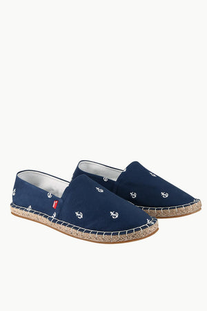 Mens Anchor Embroidered Espadrilles