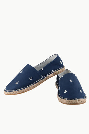 Mens Anchor Embroidered Espadrilles