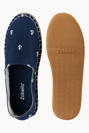 Mens Anchor Embroidered Espadrilles