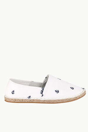 Mens Beige Anchor Espadrilles