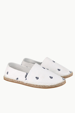Mens Beige Anchor Espadrilles