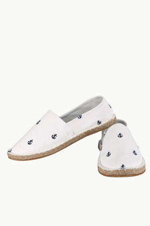 Mens Beige Anchor Espadrilles