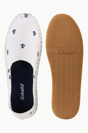 Mens Beige Anchor Espadrilles
