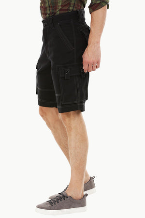 Mens Black Cargo Summer Shorts