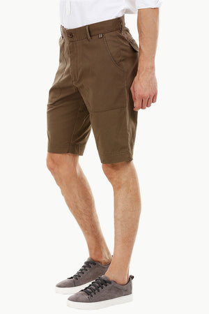 Mens Brown Patch Pocket Summer Shorts