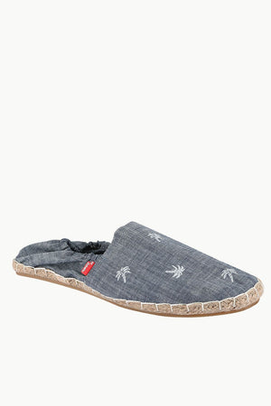 Mens Elastic Tropical Denim Espadrilles