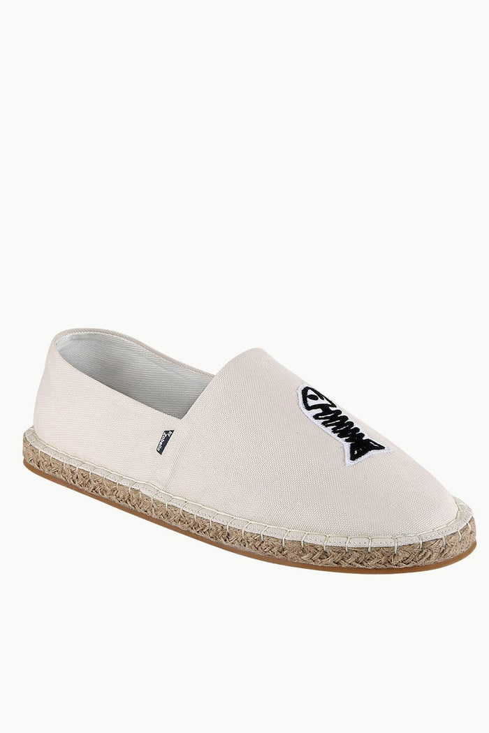 Mens Embroidered Oatmeal Espadrilles
