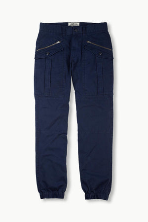 Mens Navy Cuff Jogger Cargo Pants