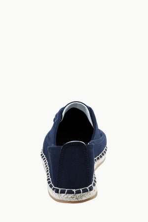 Mens Navy Leaf Embroidered Espadrilles