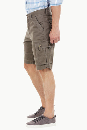 Mens Olive Green Cargo Summer Shorts