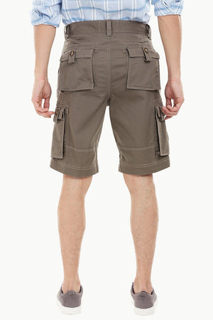 Mens Olive Green Cargo Summer Shorts
