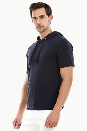 Mens Short Sleeve Hooded T-Shirt