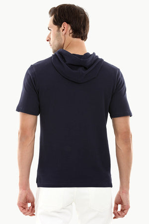 Mens Short Sleeve Hooded T-Shirt