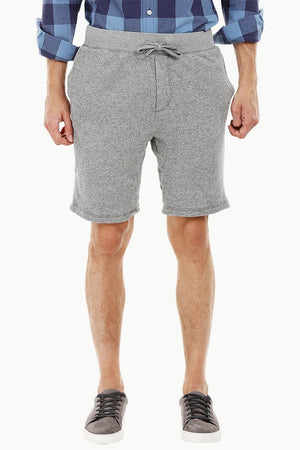Mens Sports Grey Jacquard Knit Shorts
