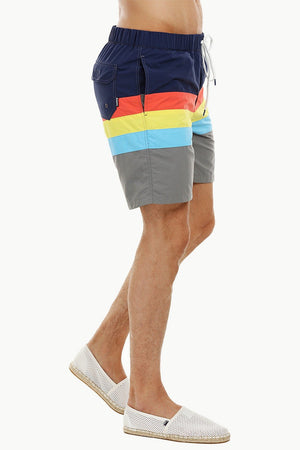 Mens Sporty Multicolour Quickdry Swimshorts