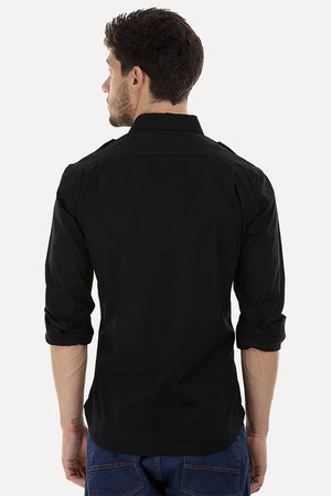 Army Styled Stretchable Shirt
