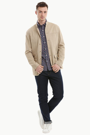Nehru Bandhgala Khaki Jacket