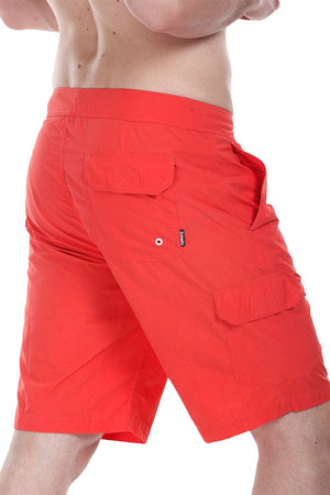 Solid Quick Dry Board Shorts With Side Pockets