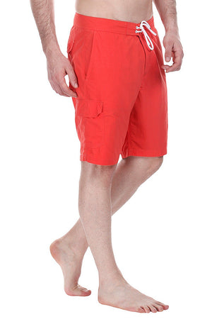 Solid Quick Dry Board Shorts With Side Pockets