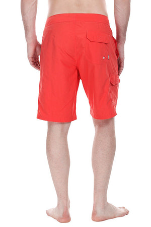 Solid Quick Dry Board Shorts With Side Pockets