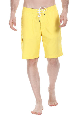 Solid Quick Dry Board Shorts With Side Pockets