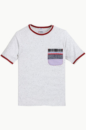 Oatmeal Contrast Pocket T-Shirt