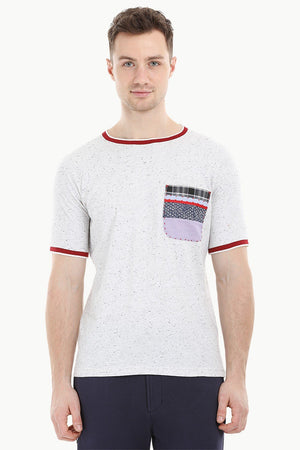 Oatmeal Contrast Pocket T-Shirt