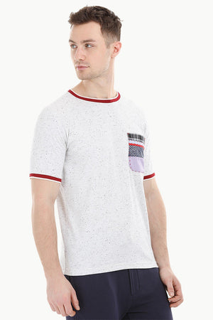 Oatmeal Contrast Pocket T-Shirt