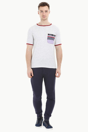 Oatmeal Contrast Pocket T-Shirt