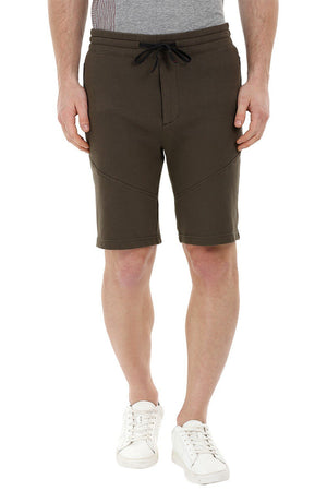 Olive Knitted Workout Shorts