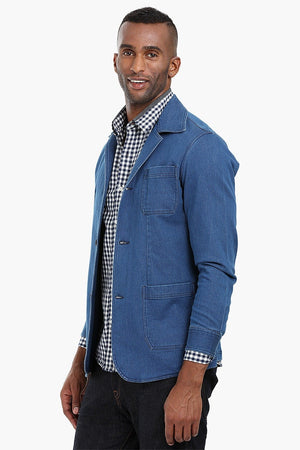 Patch Pocket Indigo Denim Jacket