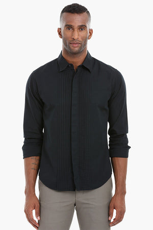 Tuxedo Styled Pintuck Shirt