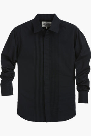 Tuxedo Styled Pintuck Shirt